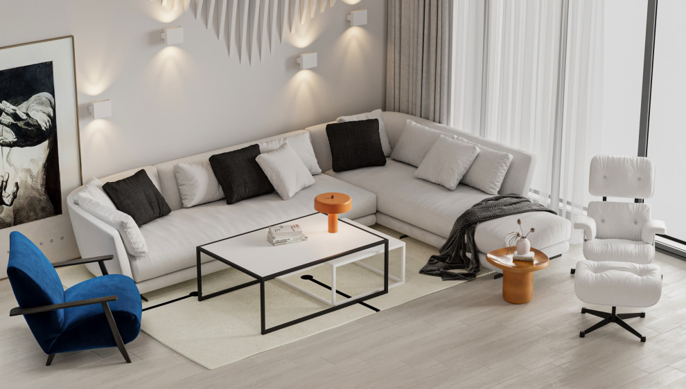 White living room