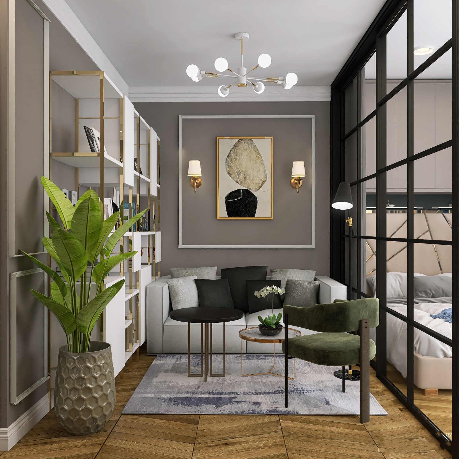 Студия в золотом