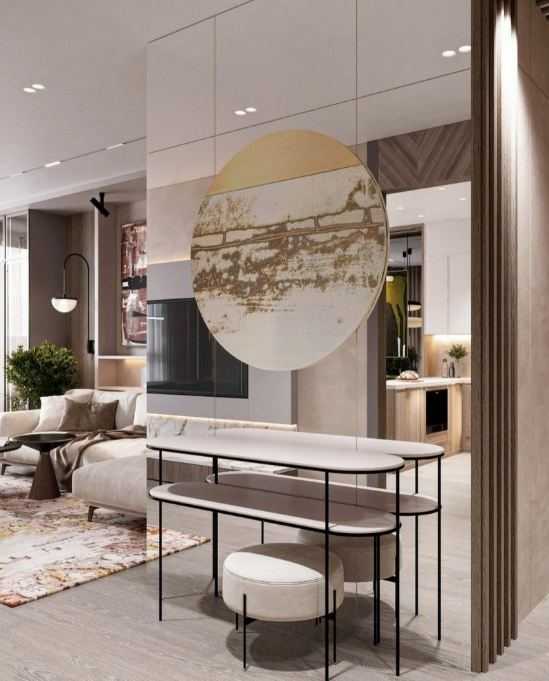 Обложка проекта: Квартира в Москве в бежевых тонах