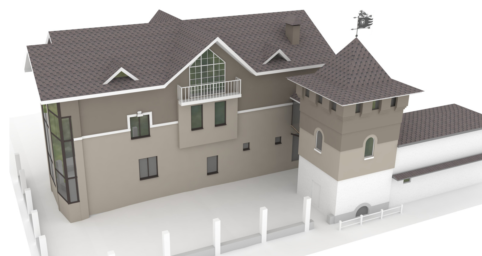 Дом с башней