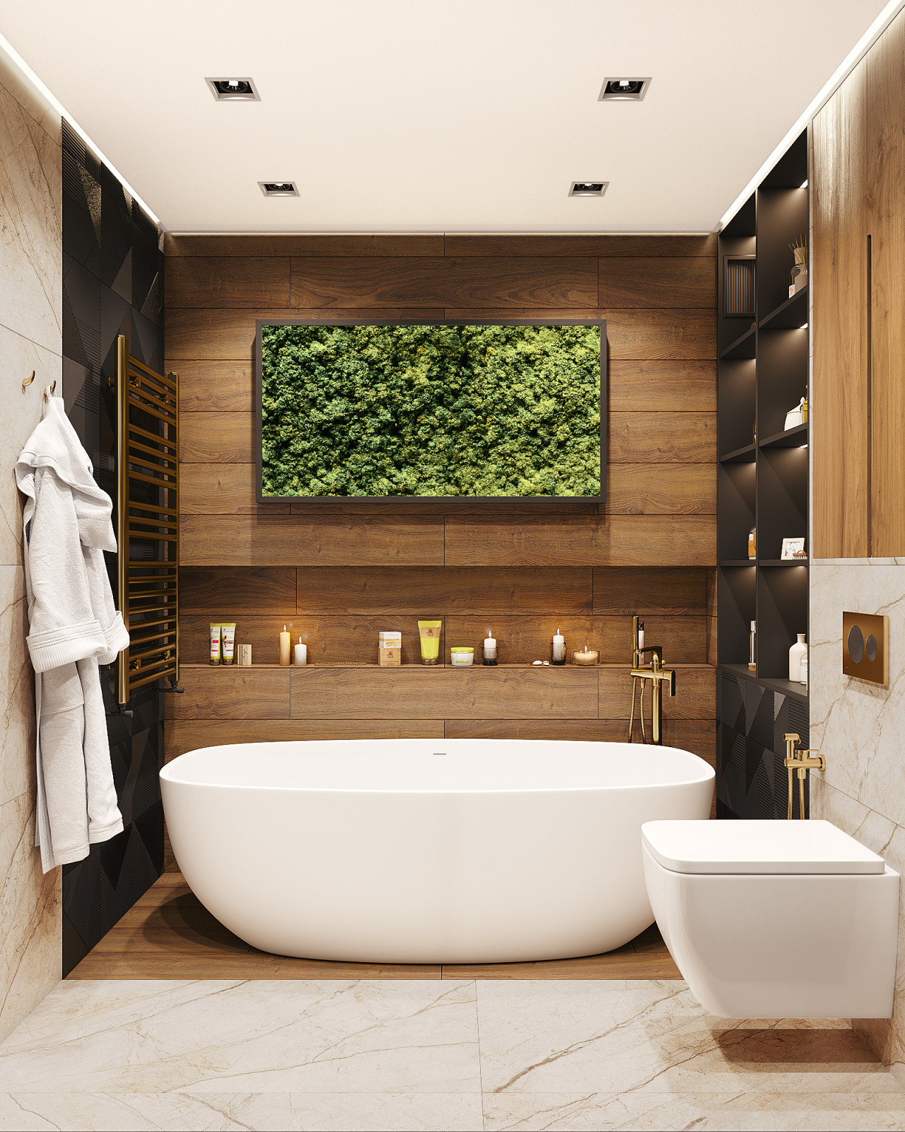 Ванная комната в трёхкомнатной квартире в Ярославле