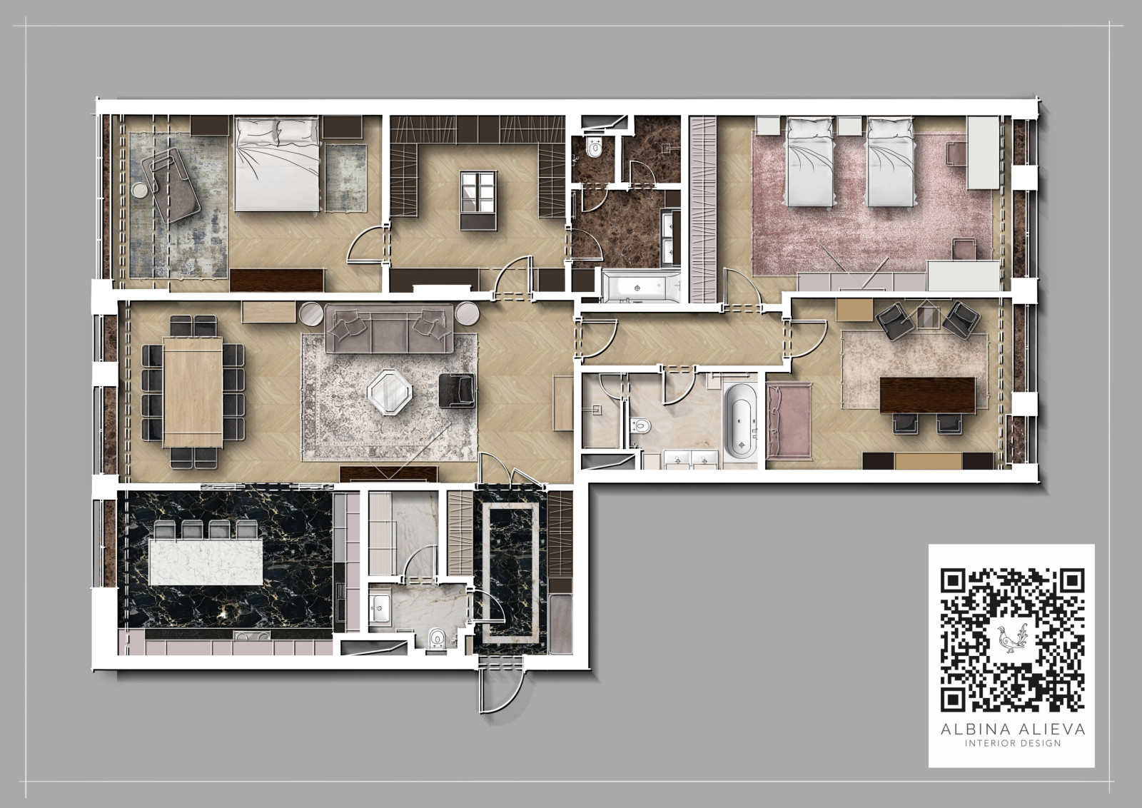 Interior Concepts – Procreate Sketches by Albina Alieva