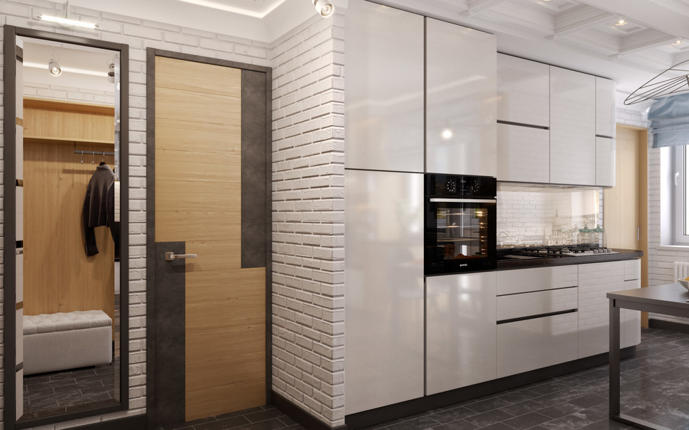 Дизайн проект квартиры 36 кв.м для молодой мамы и дочки