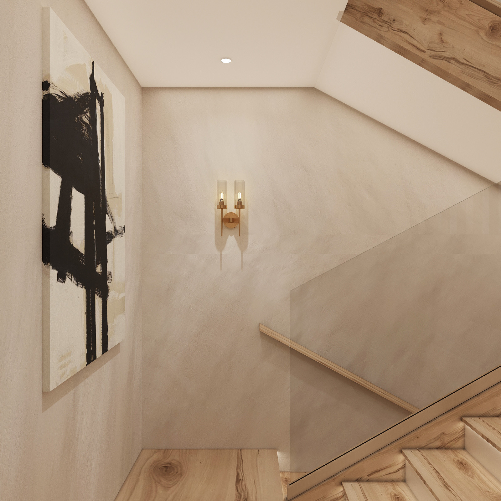 Современный таунхаус в теплой бежевой гамме