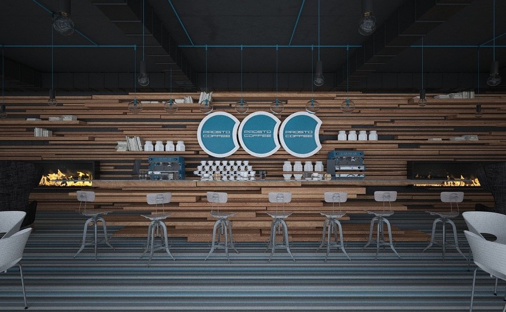3D-концепт, кофейня "Prosto coffee"