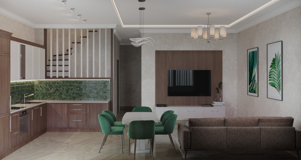 Обложка проекта: Таунхаус, гостиная