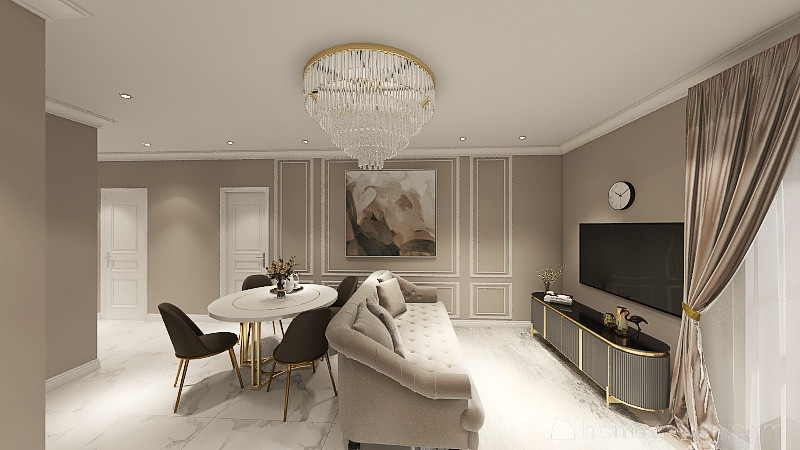 Проект  для молодой семьи в стиле неоклассика