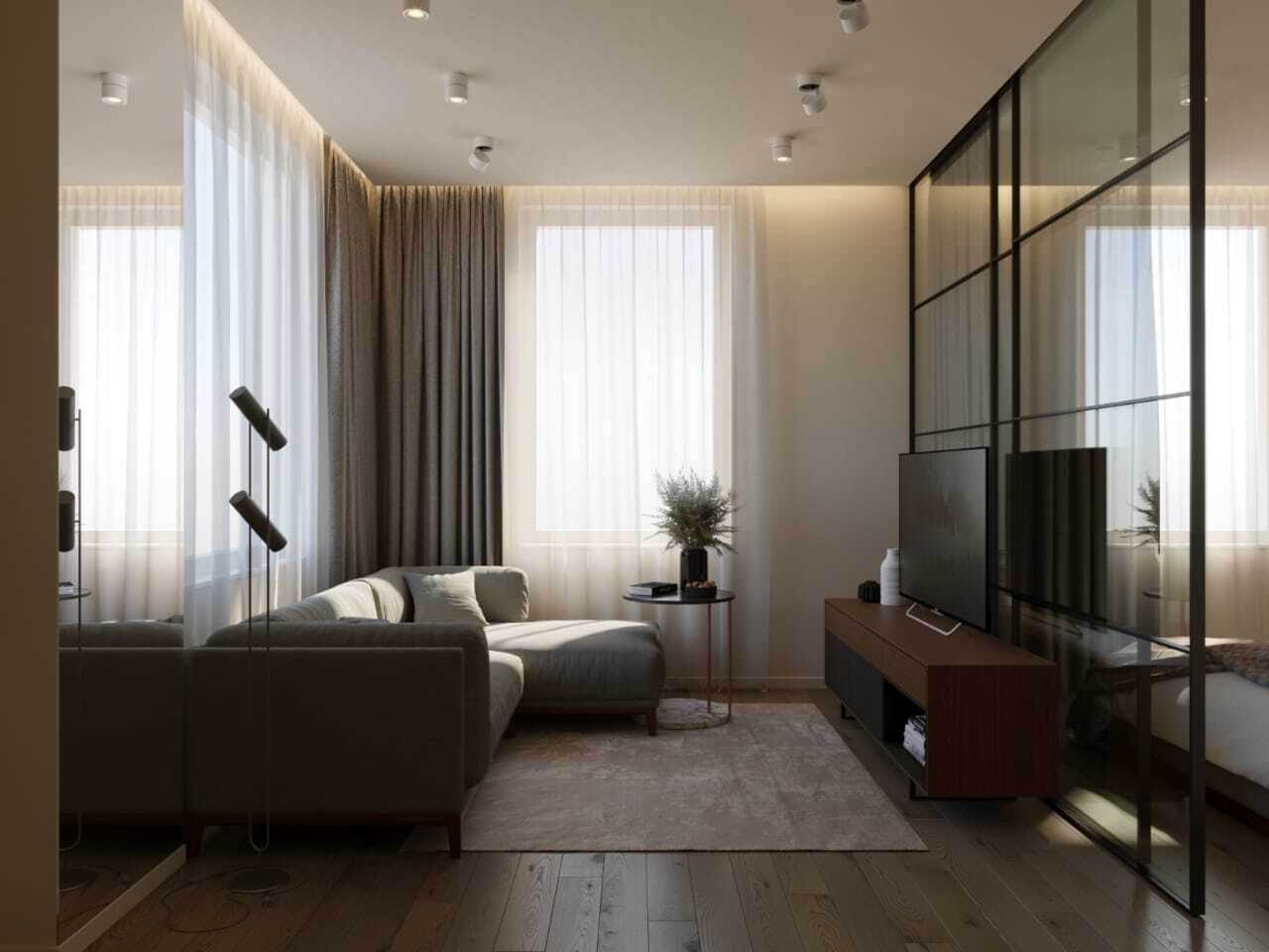 Обложка проекта: Дизайн-проект квартиры, 59 кв.м.