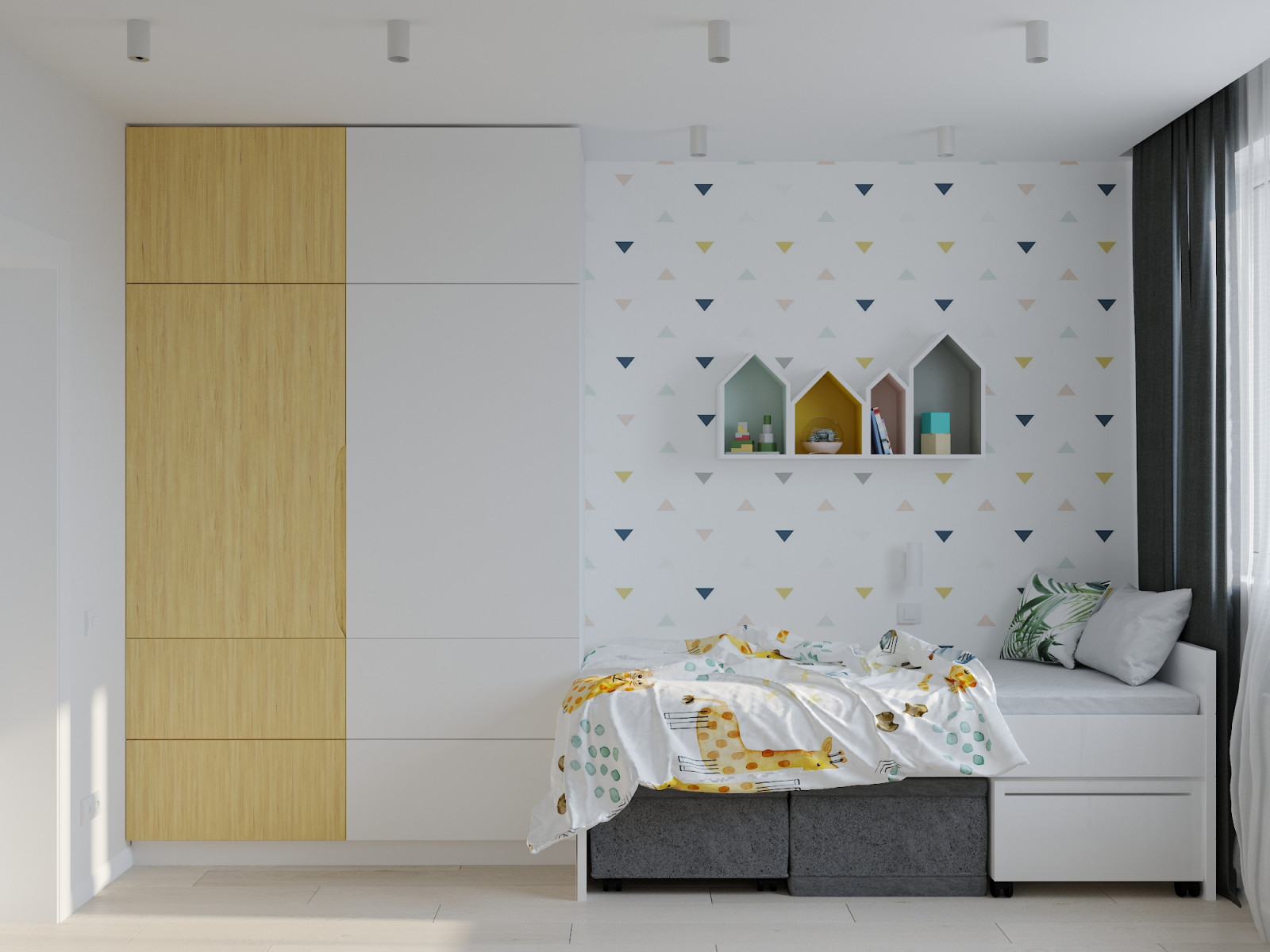 Частный дом «серые оттенки минимализма с современной классикой»