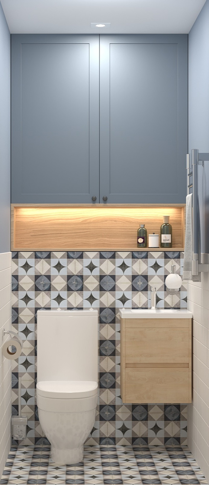 Небесный синий