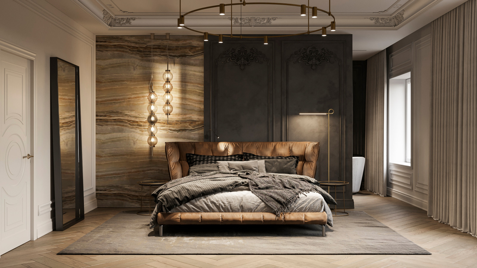 Современный роскошный интерьер загородного дома