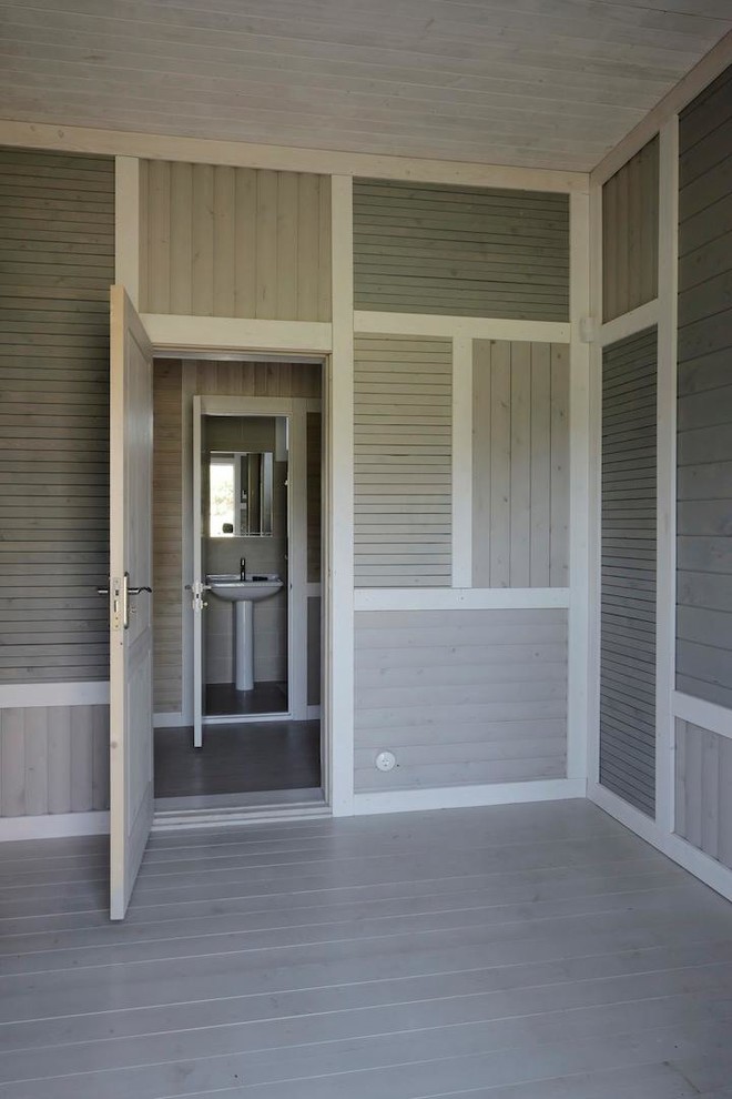 Houzz тур: Монохромный Мондриан и резные наличники дома в Алексино