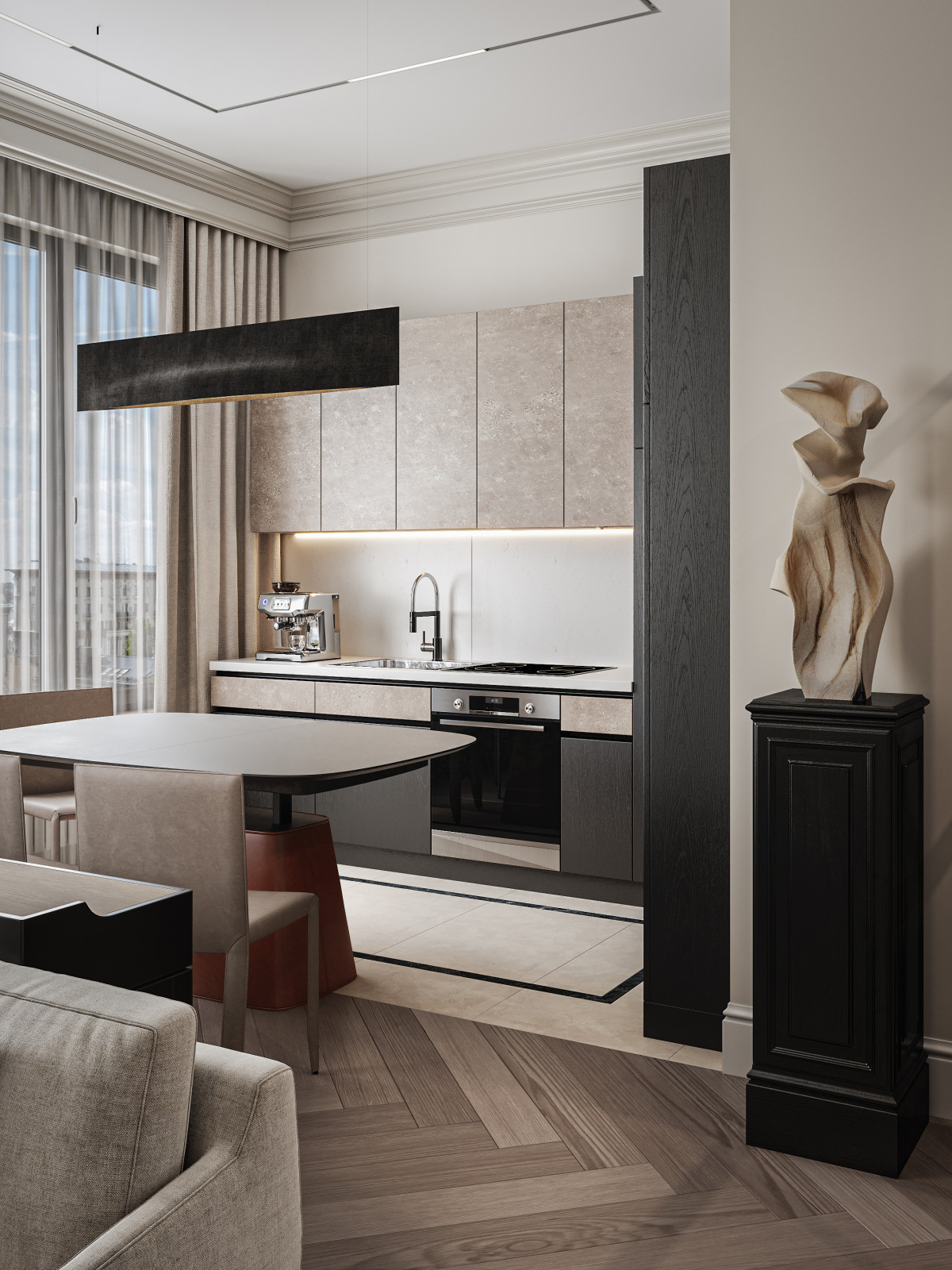 Дизайн-проект квартиры 70м2 в ЖК Ривер Парк