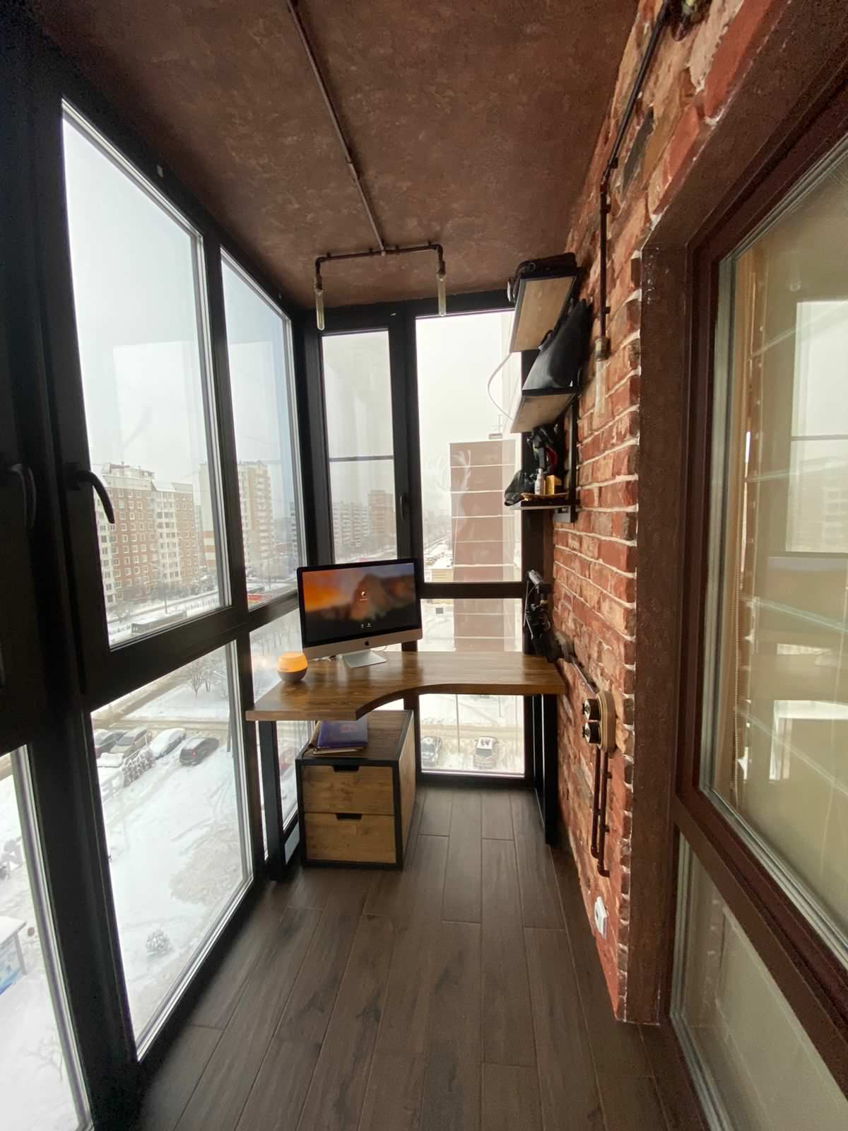 Балкон-кабинет в стиле лофт, Электросталь