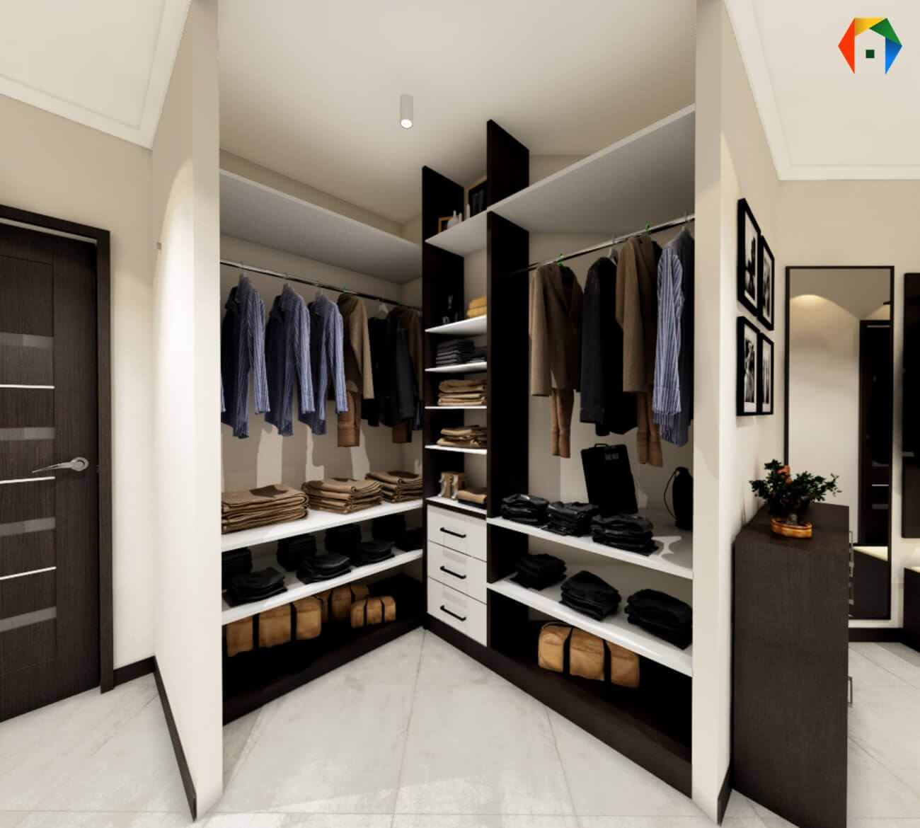 Сколковская. Дизайн-проект 3-комнатной квартиры, с коллажами и визуализацией в О