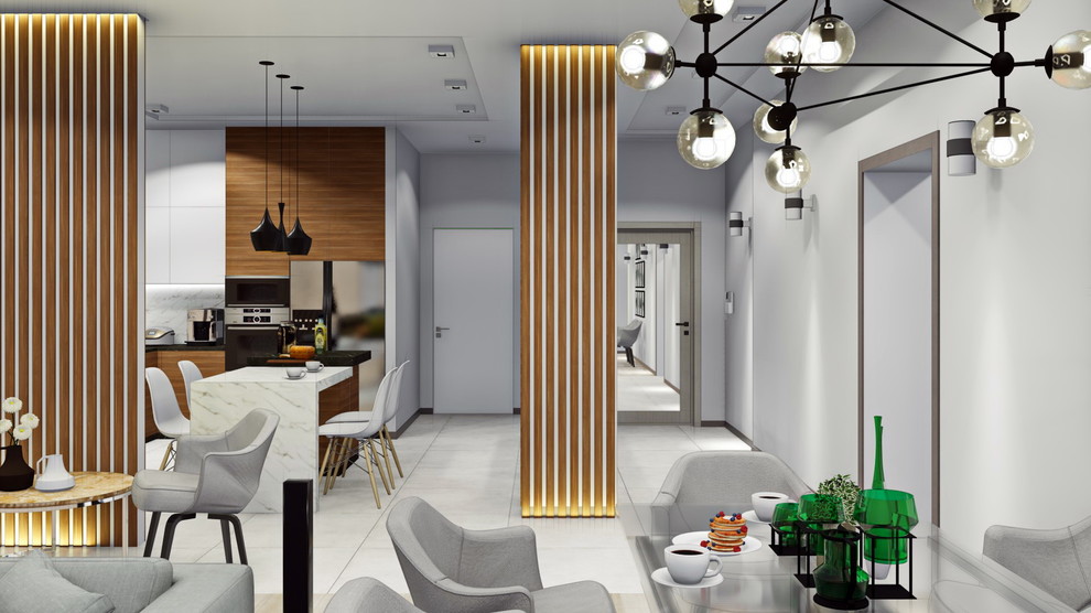 Дизайн интерьера квартиры 130 м2