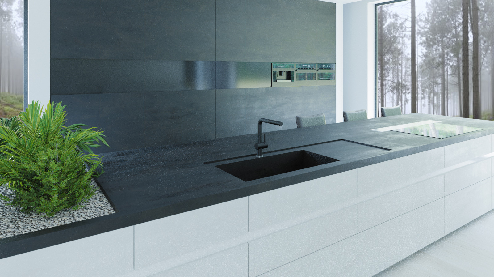 Проект загородного дома в стиле современный минимализм