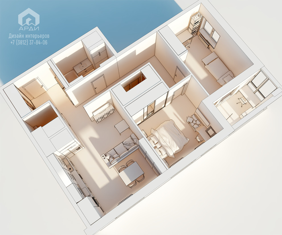 Трехмерные эскизы для согласования планировочного решения