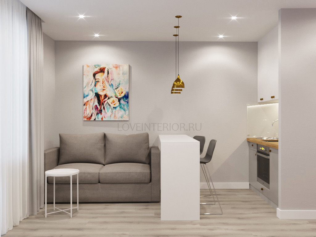 Обложка проекта: Квартира-студия для молодой девушки