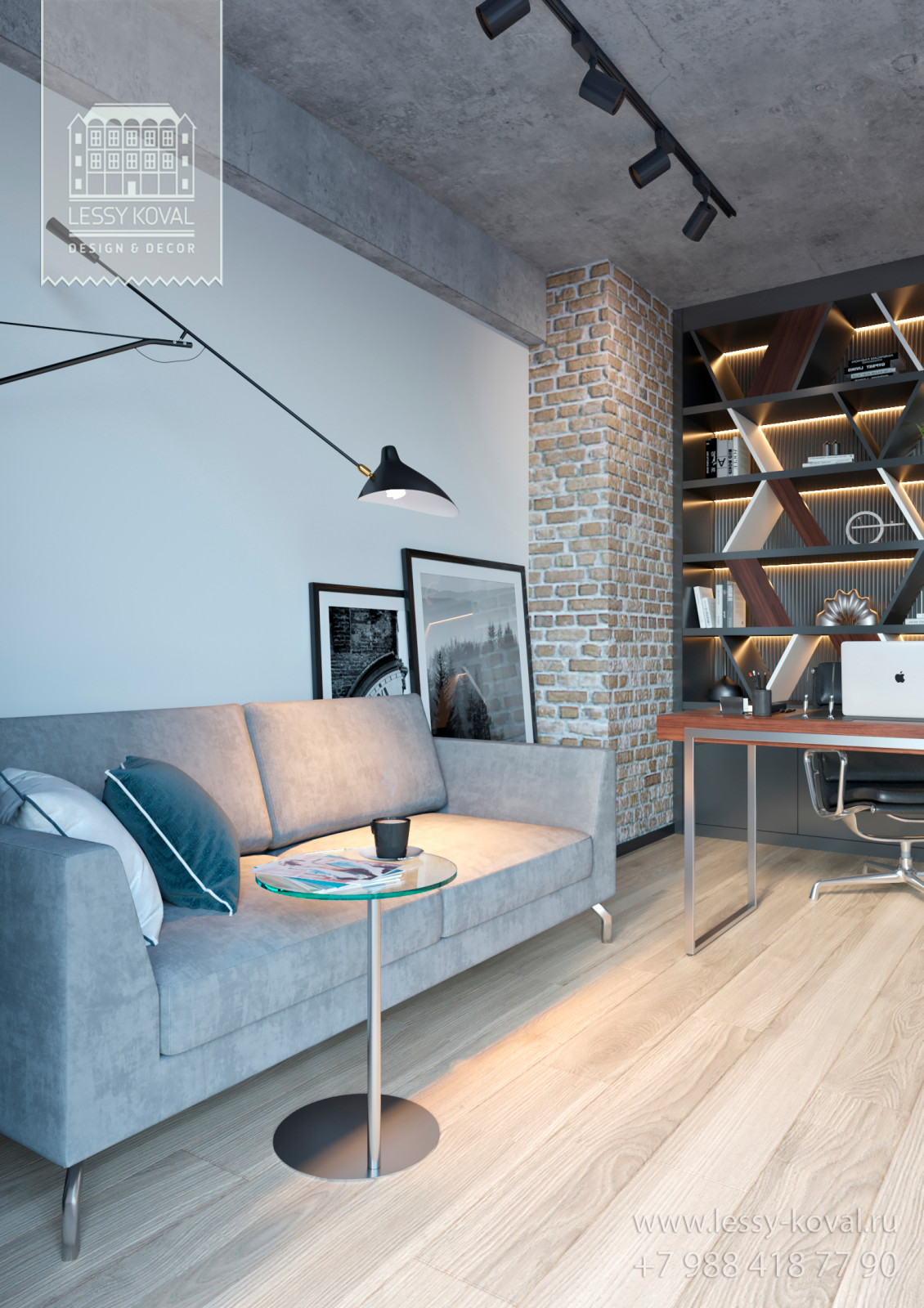 Обложка проекта: Студия у моря с отдельным кабинетом