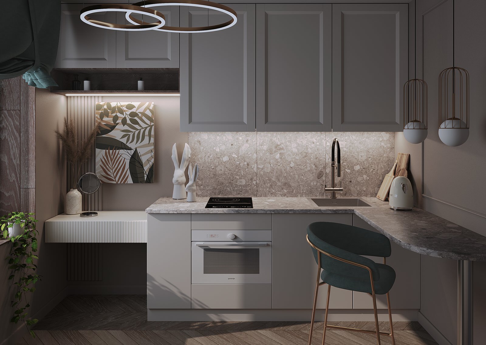 Проект студии 14 кв.м.