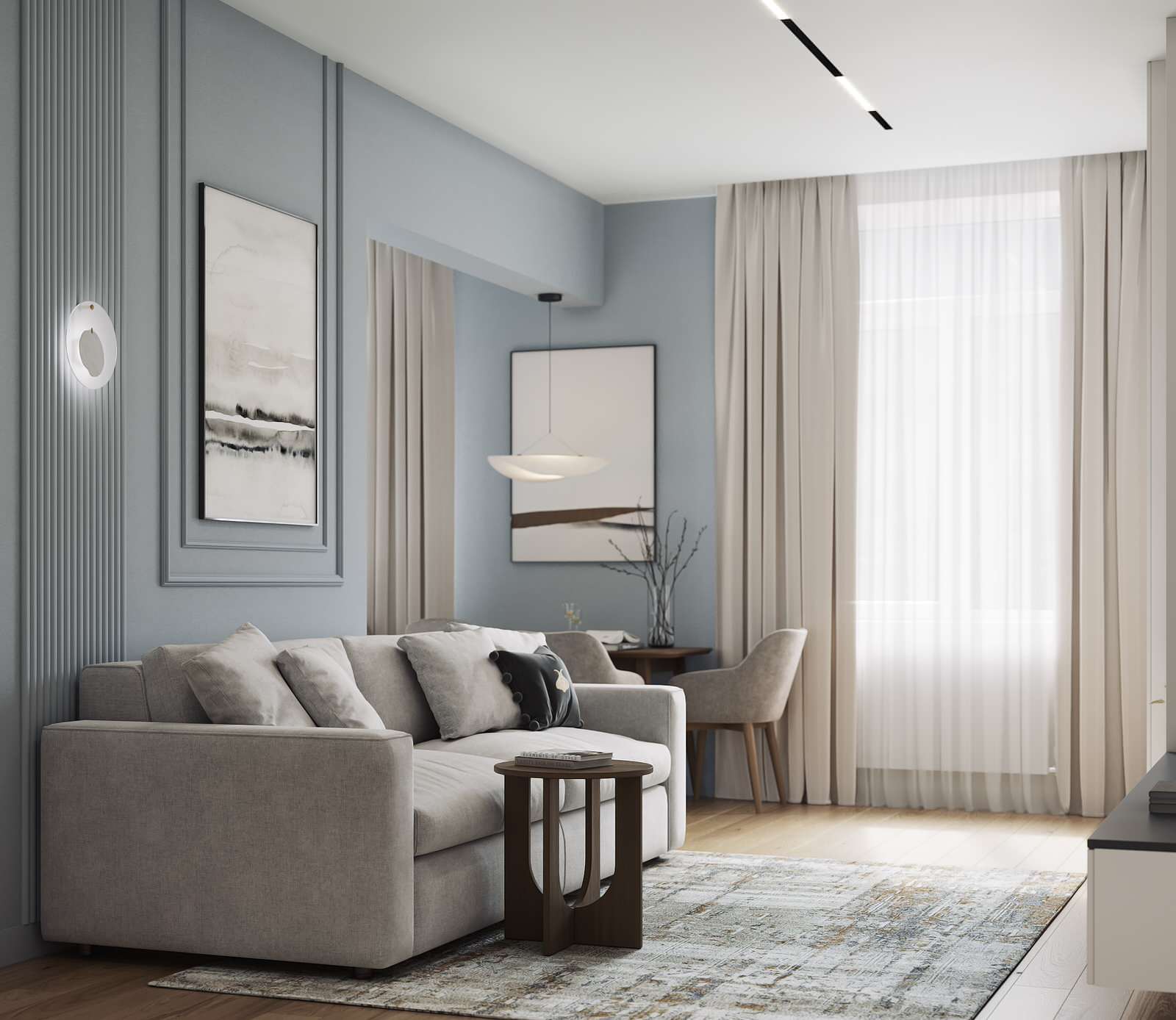 Дизайн-проект 3-х комнатной квартиры в Москве, 65 кв.м