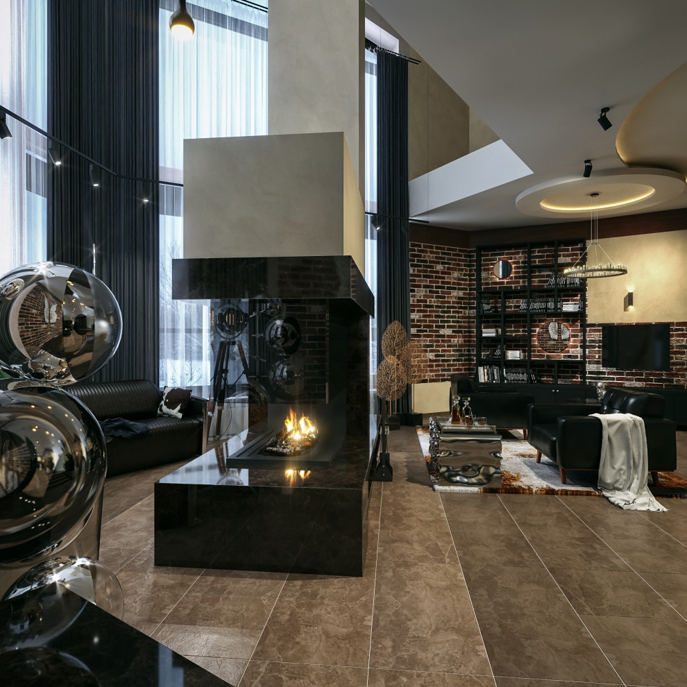 Гостиная загородного дома