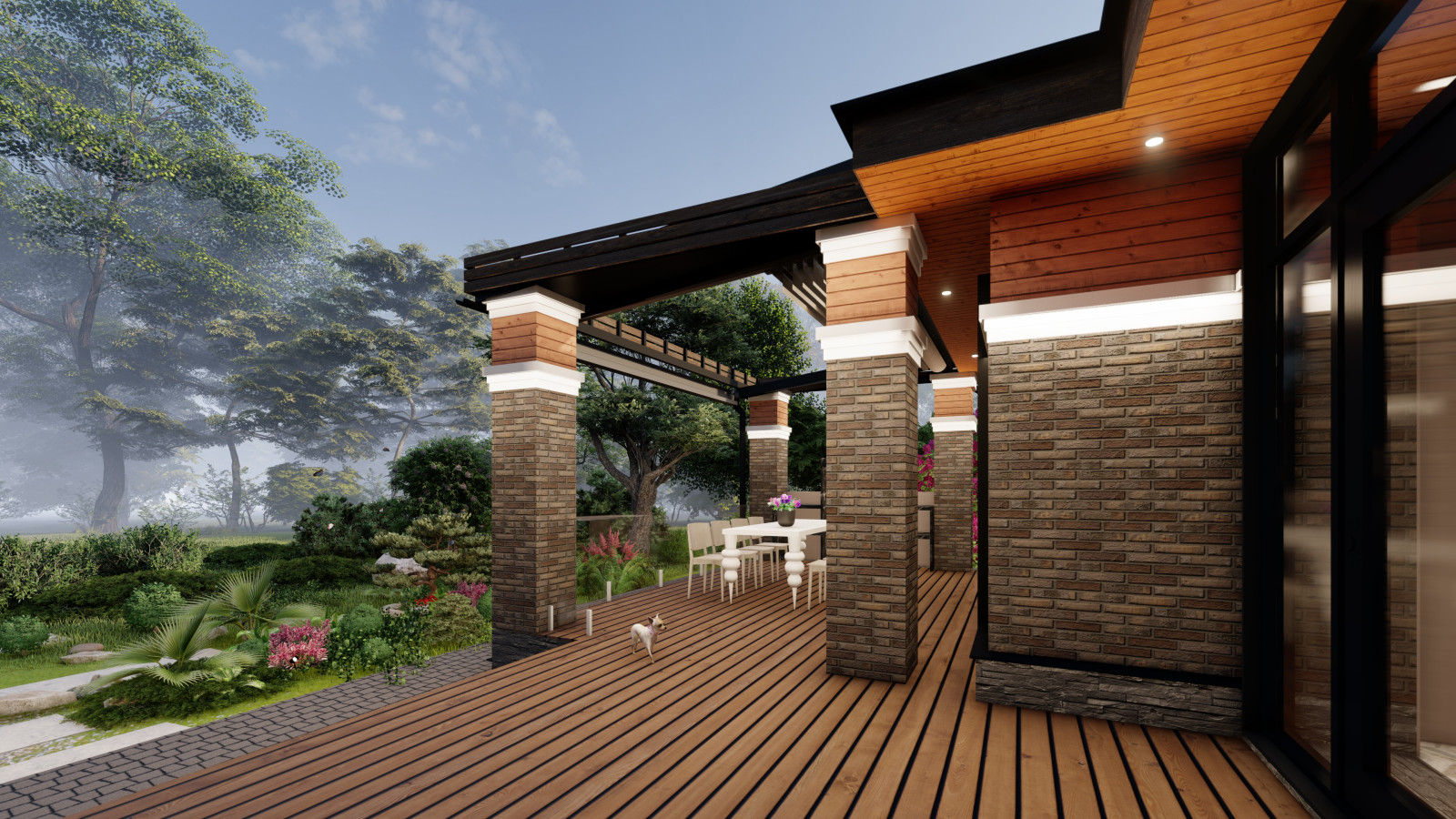 Обложка проекта: Загородный дом на одну семью и баня с летней кухней