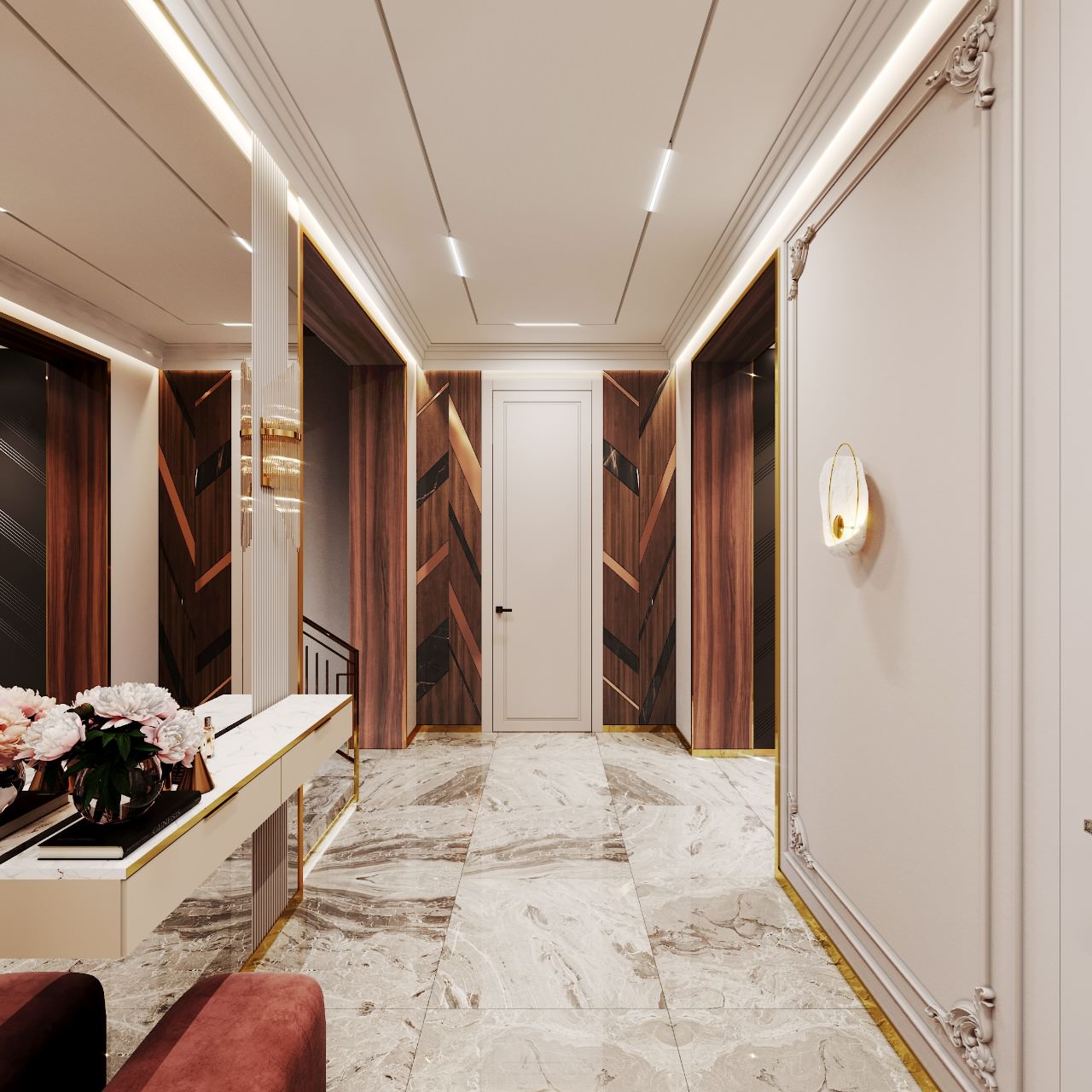 Изысканность загородного дома в смешанном стиле Ар Деко и Американской классики