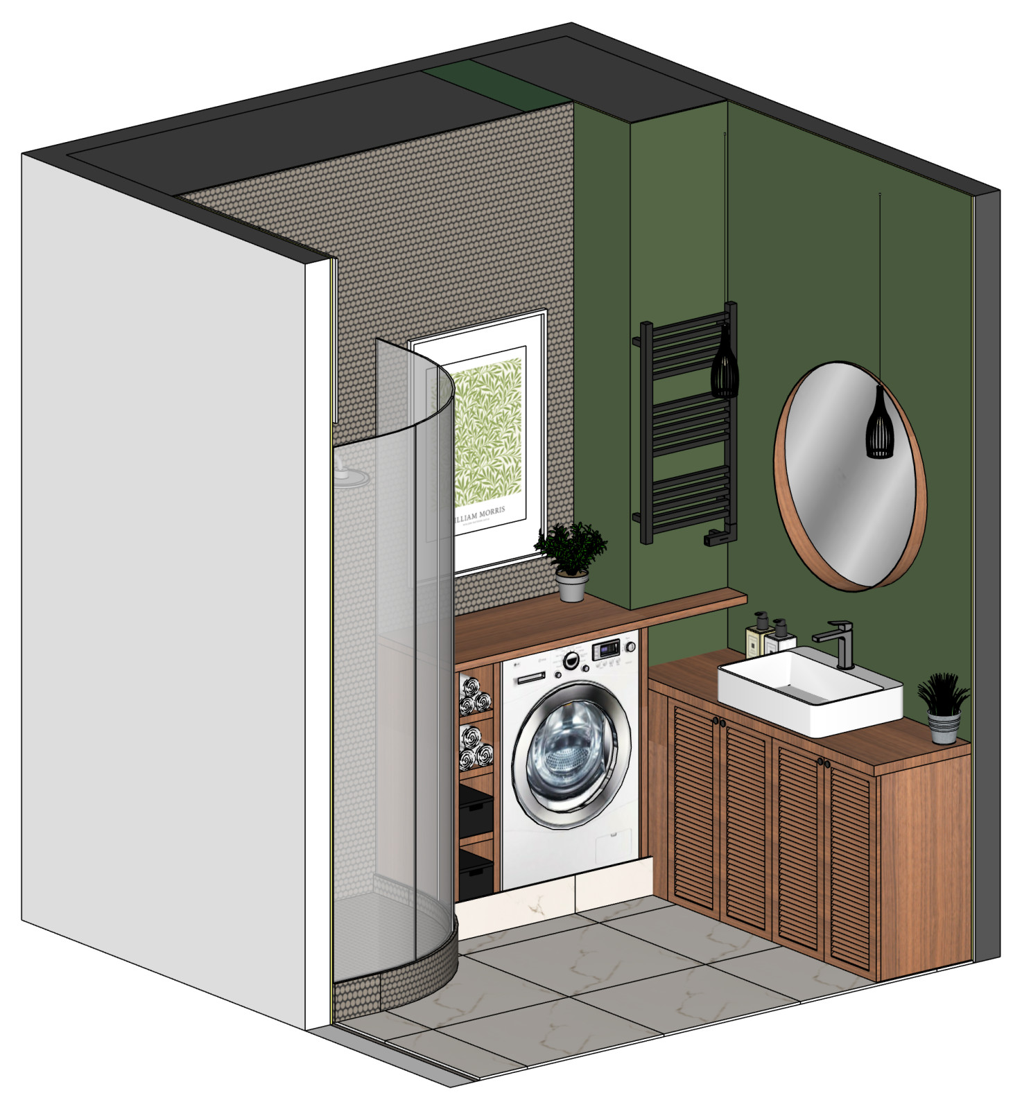 Обложка проекта: Санузел 3,8 кв.м на Лиговском проспекте (ЖК Первый Квартал).