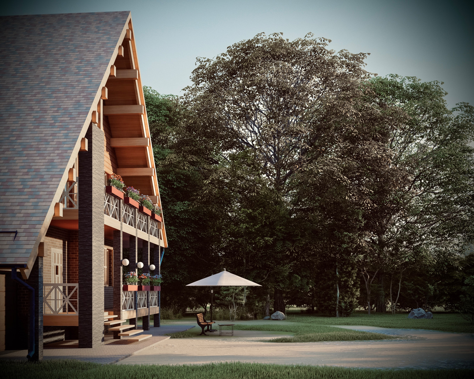 Загородный дом из бруса