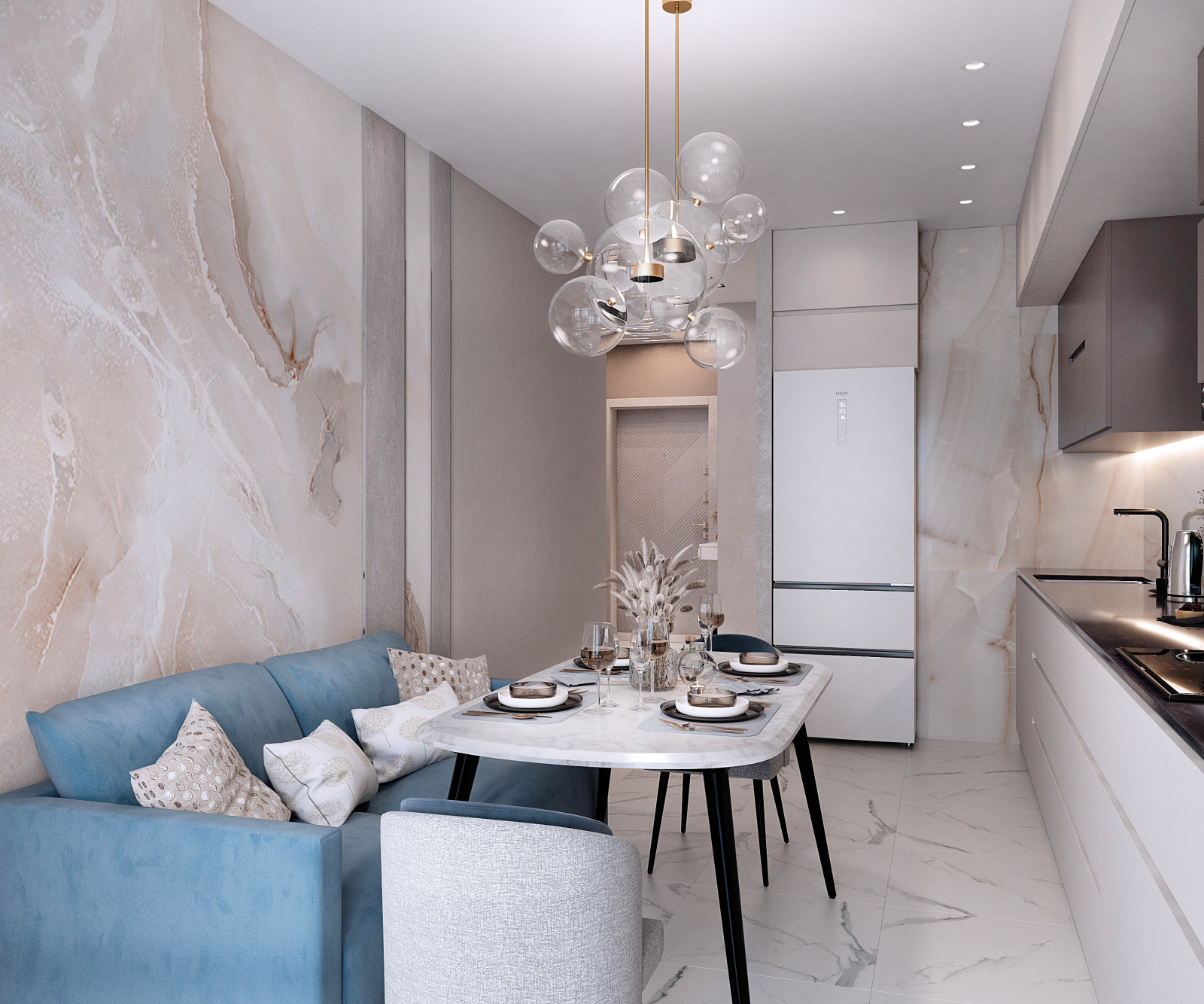 Обложка проекта: 3-х комнатная квартира в ЖК Гранд Авеню