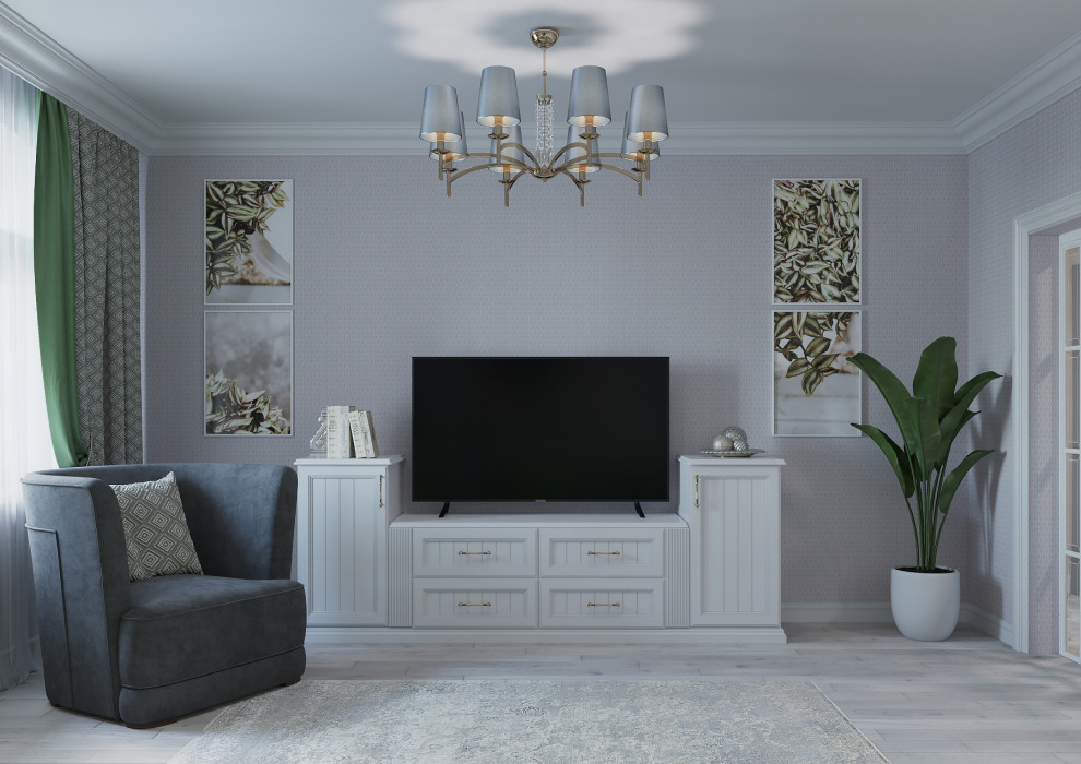 Дизайн интерьеров гостиной в г. Нижний Новгород в ЖК Пражский квартал