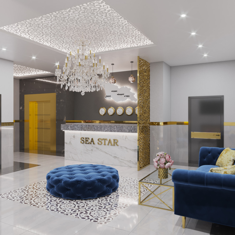 Luxury lobby in 5 star hotel