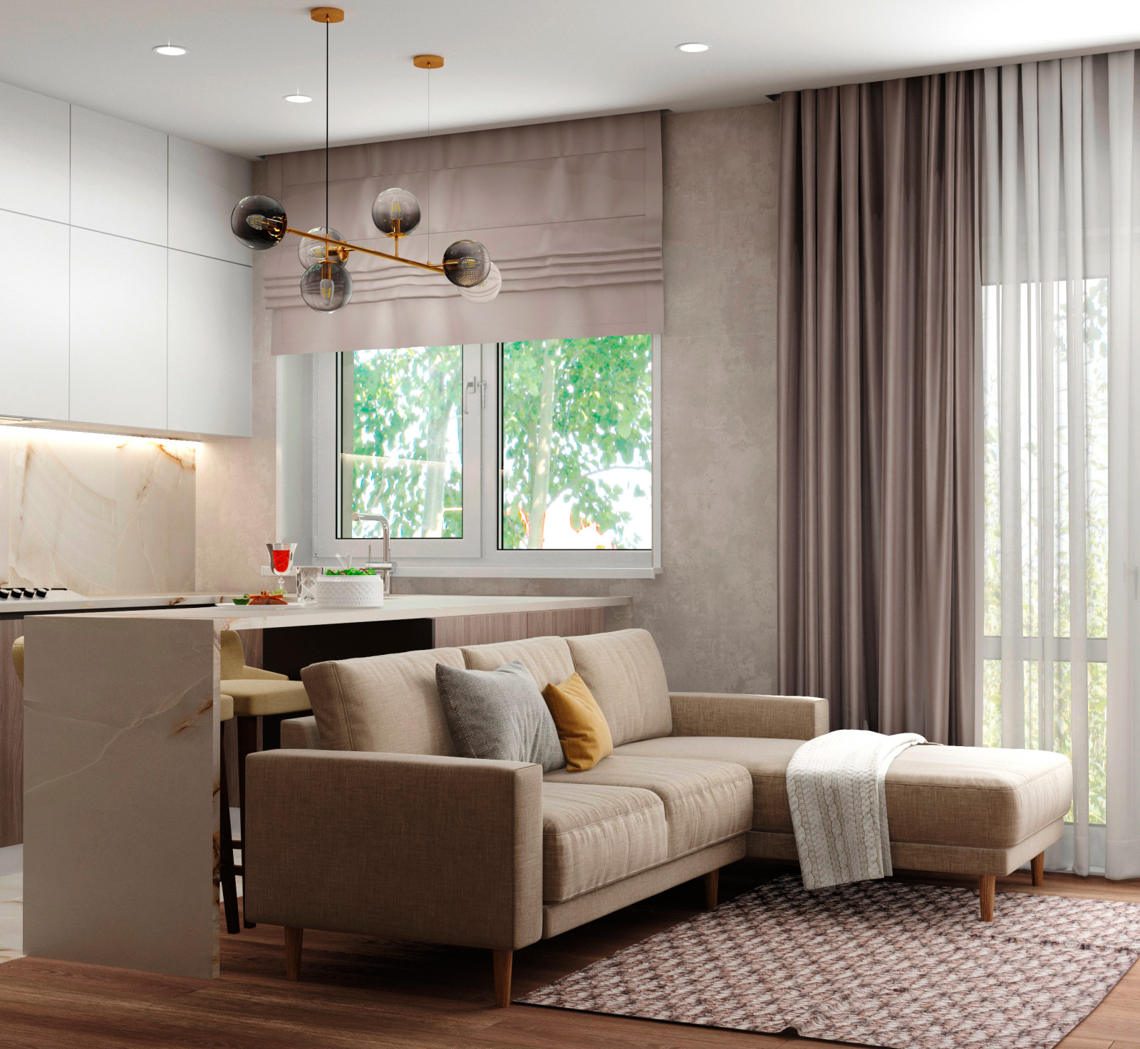 Кухня-гостиная