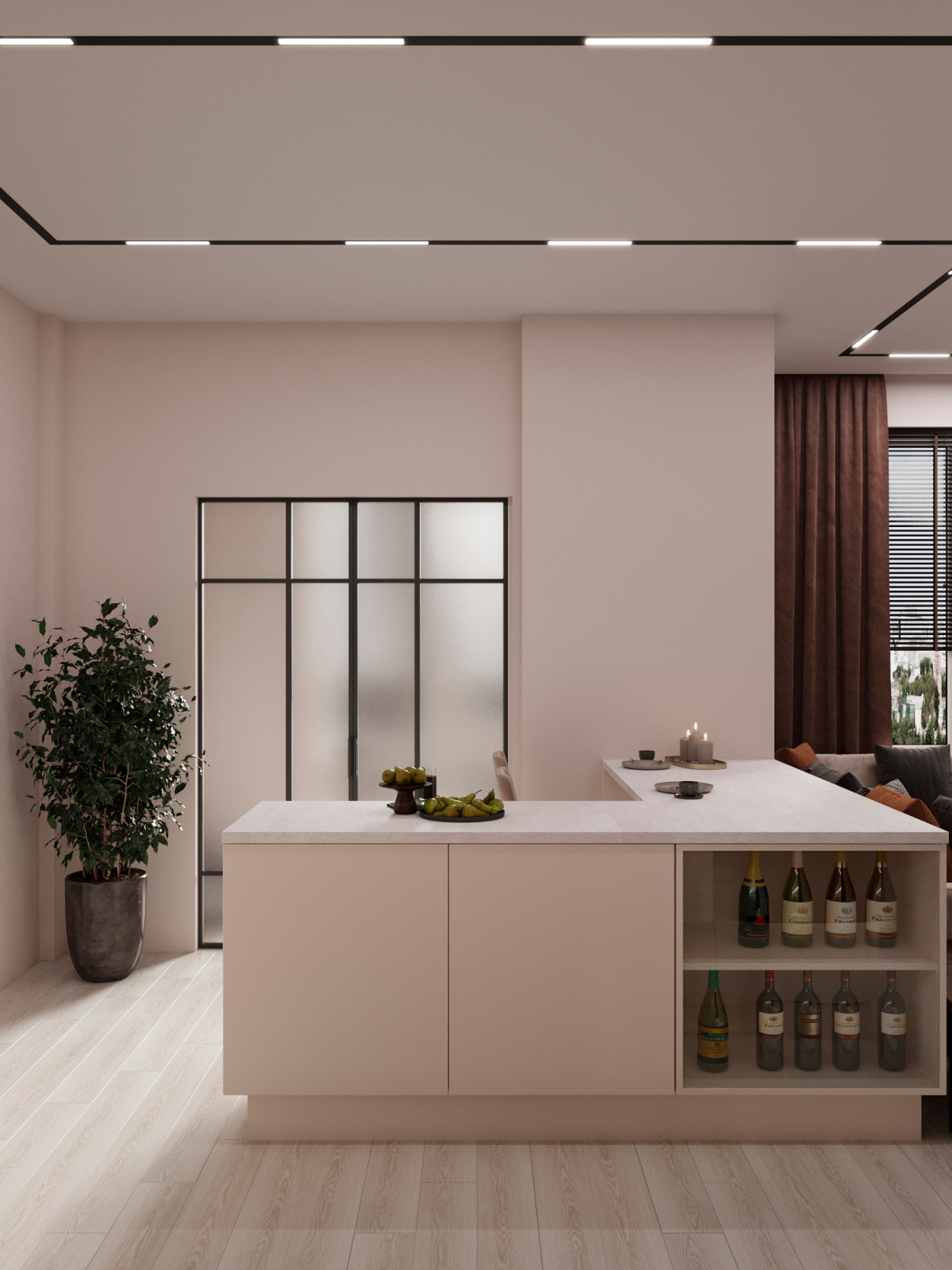 Современная квартира 74 м² для молодой пары