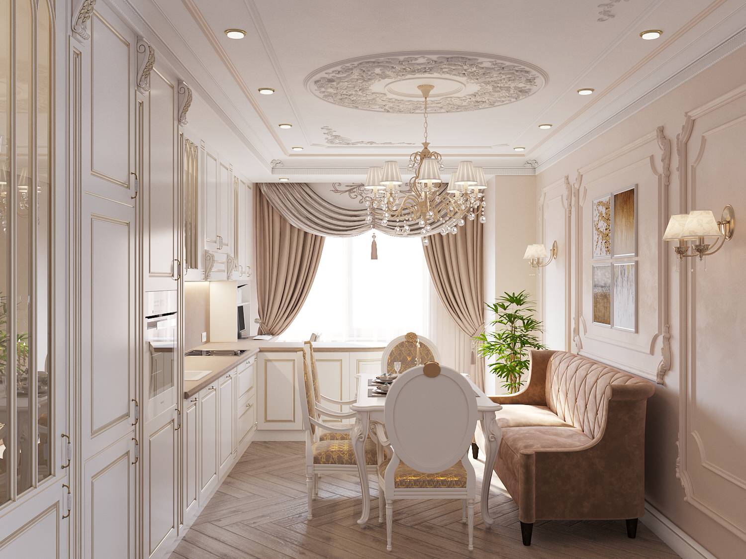 Классический интерьер 90 м2