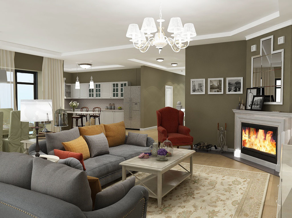 Интерьер загородного жилого дома в Дедовске