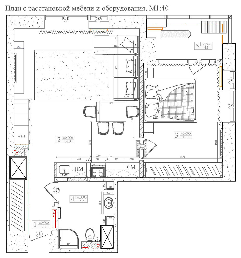 Двухкомнатная квартира в ЖК Космос