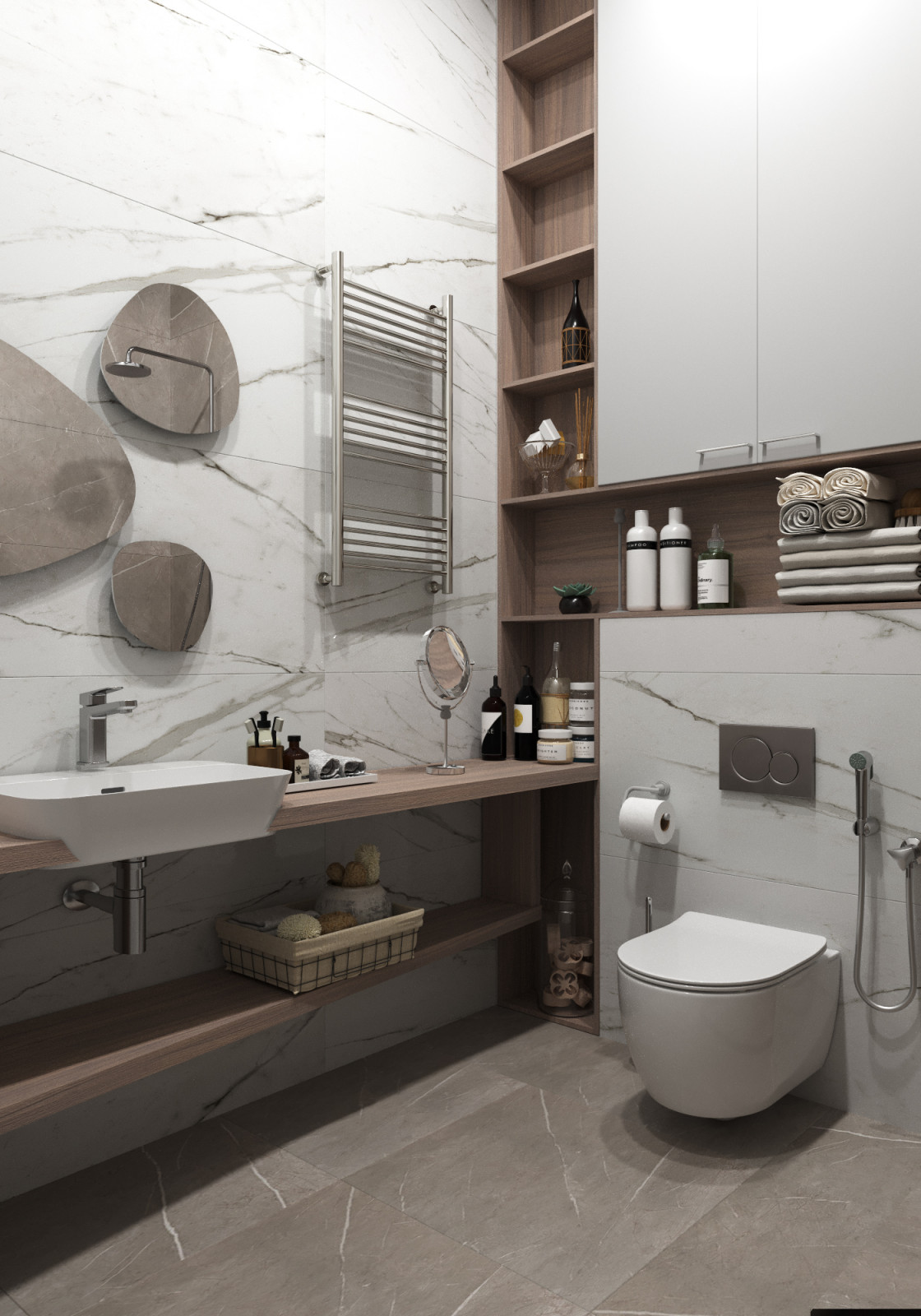 Просторная квартира в пастельных тонах