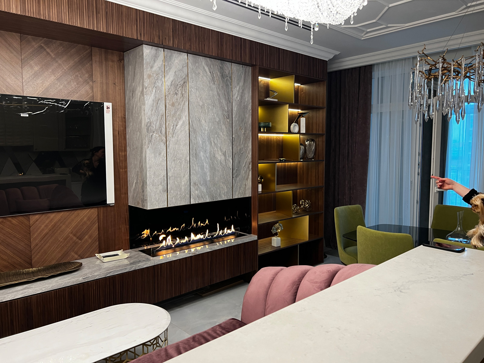 Автоматический биокамин Smart Fire A5 с вытяжным зонтом