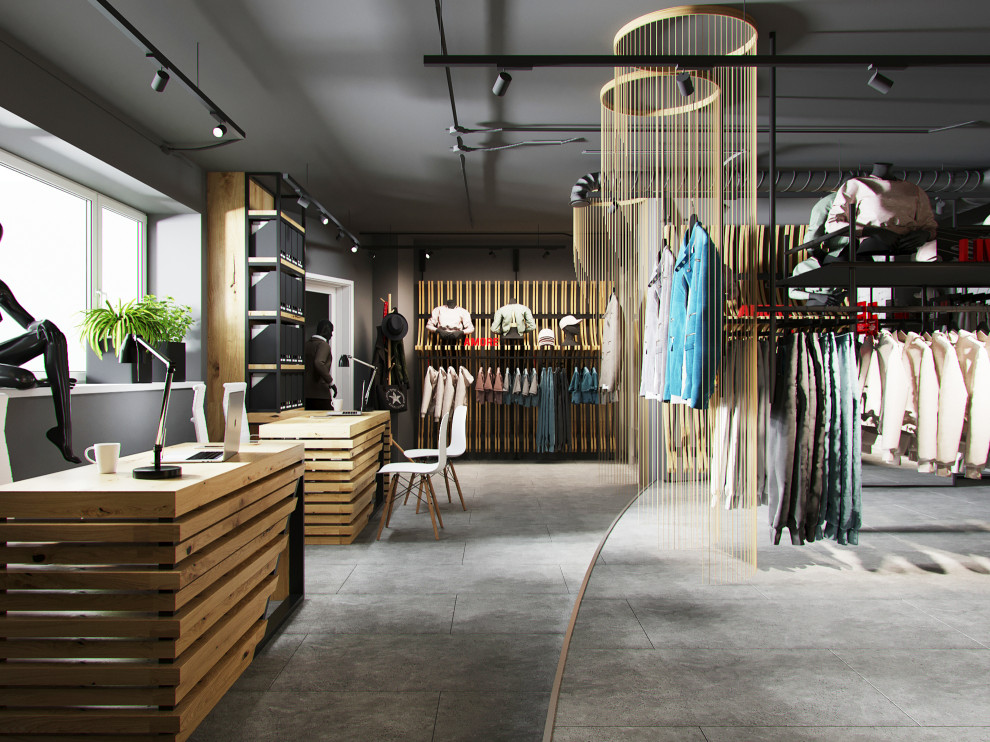 Интерьер магазина одежды