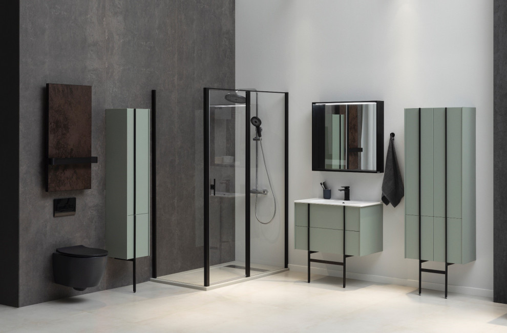 Дизайн ванной с перегородкой для душа