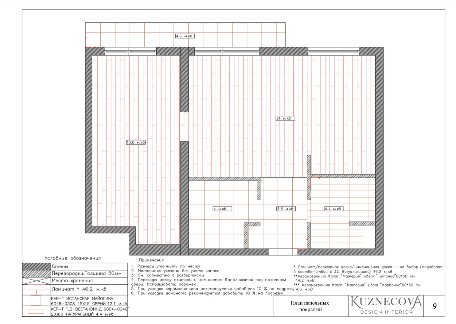 Дизайн проект квартиры 59 кв.м.