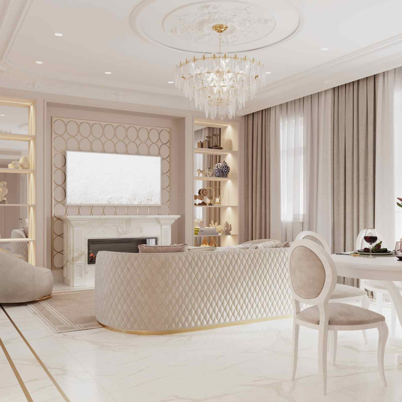 Дизайн и ремонт таунхауса в ЖК «Николинские ключи» — Роскошь вне времени