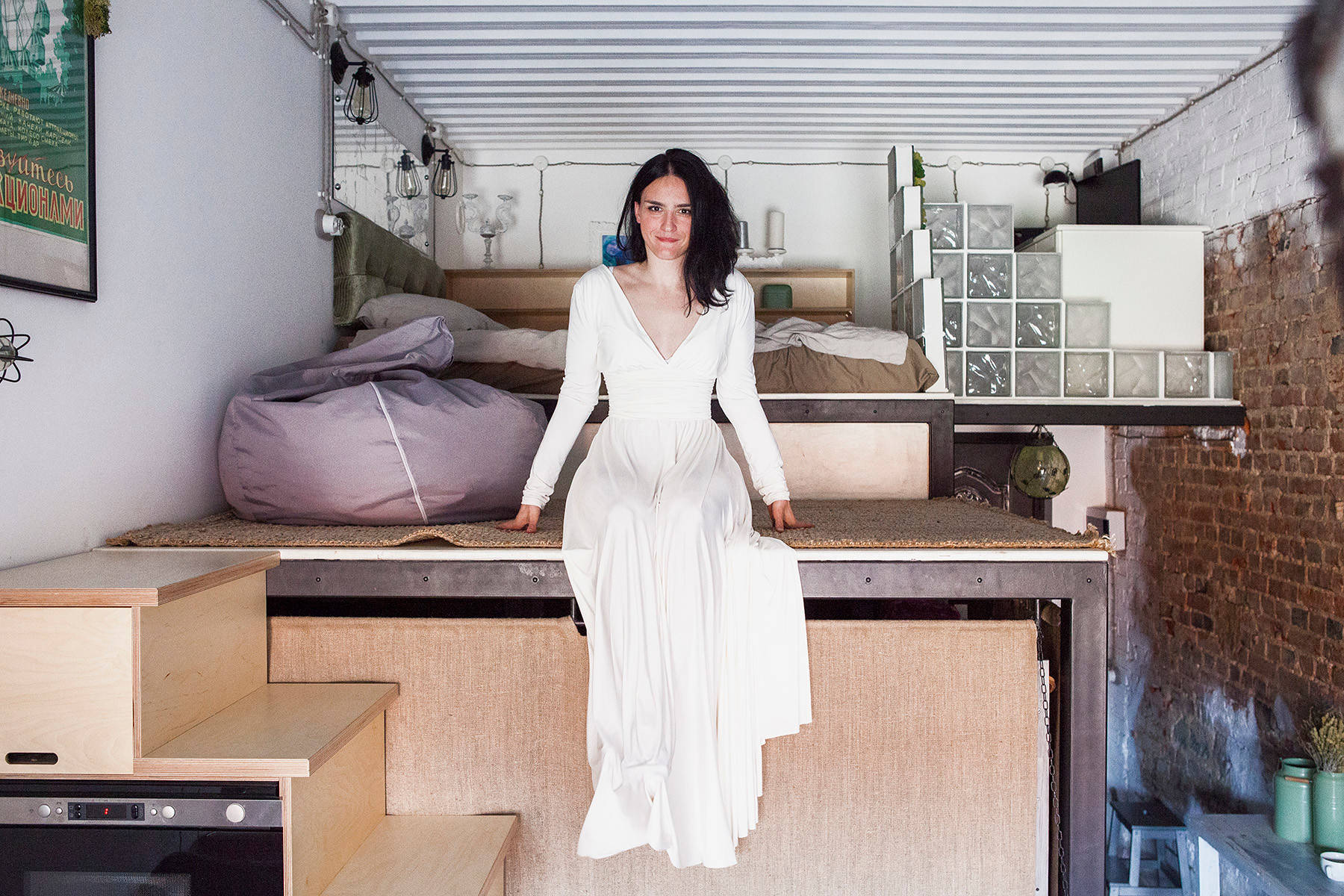 В гостях: Крошечный лофт в квартире девушки-дизайнера