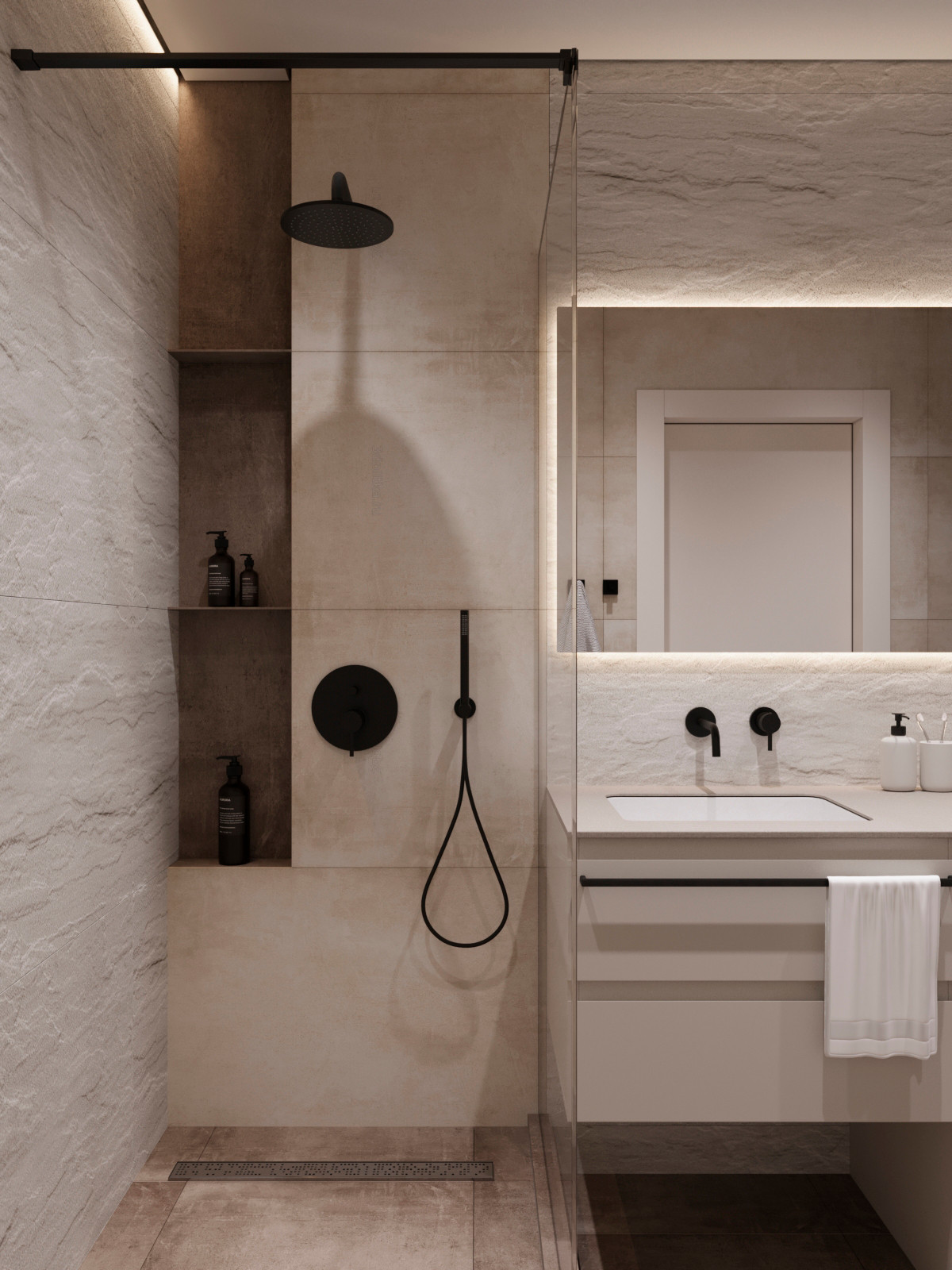 Обложка проекта: Серо-бежевый интерьер евродвушки