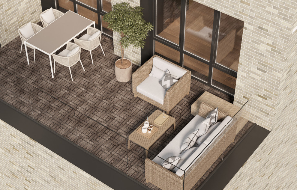 Интерьер видовой квартиры с террасой