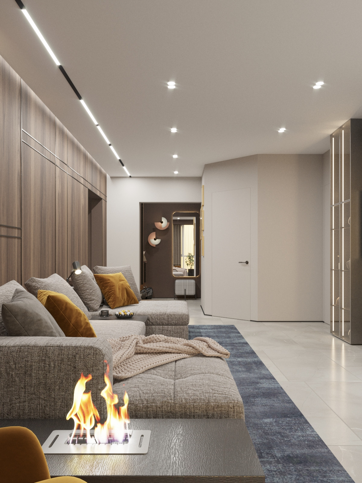 Контрастный дизайн в проекте квартиры в ЖК Культура