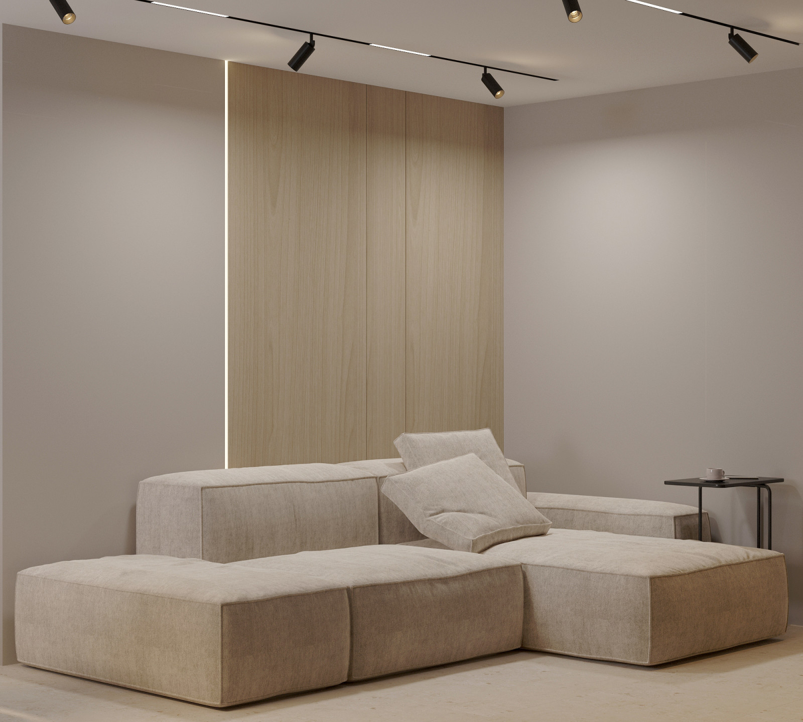 Гостиная для холостяка 70м²